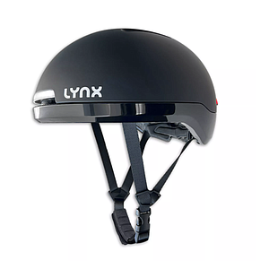 **LYNX CITY LIGHT HELMET WITH FRONT AND REAR LIGHT USB. BLACK L (59-62)