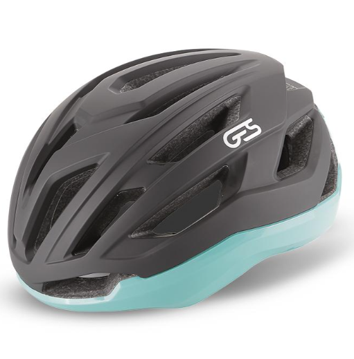 **GES HUEZ HELMET BLACK/CELESTE L (58-62)