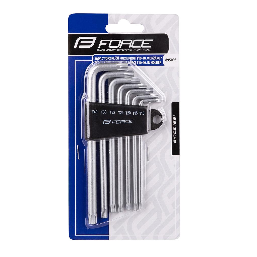 SET OF 7 TORX WRENCHES FORCE T10-40, IN HOLDER TOOL