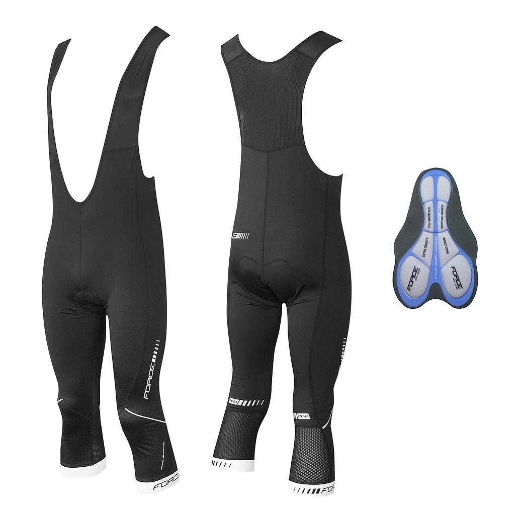 FORCE Z68 3/4 LENGTH BIBSHORTS BLACK XL