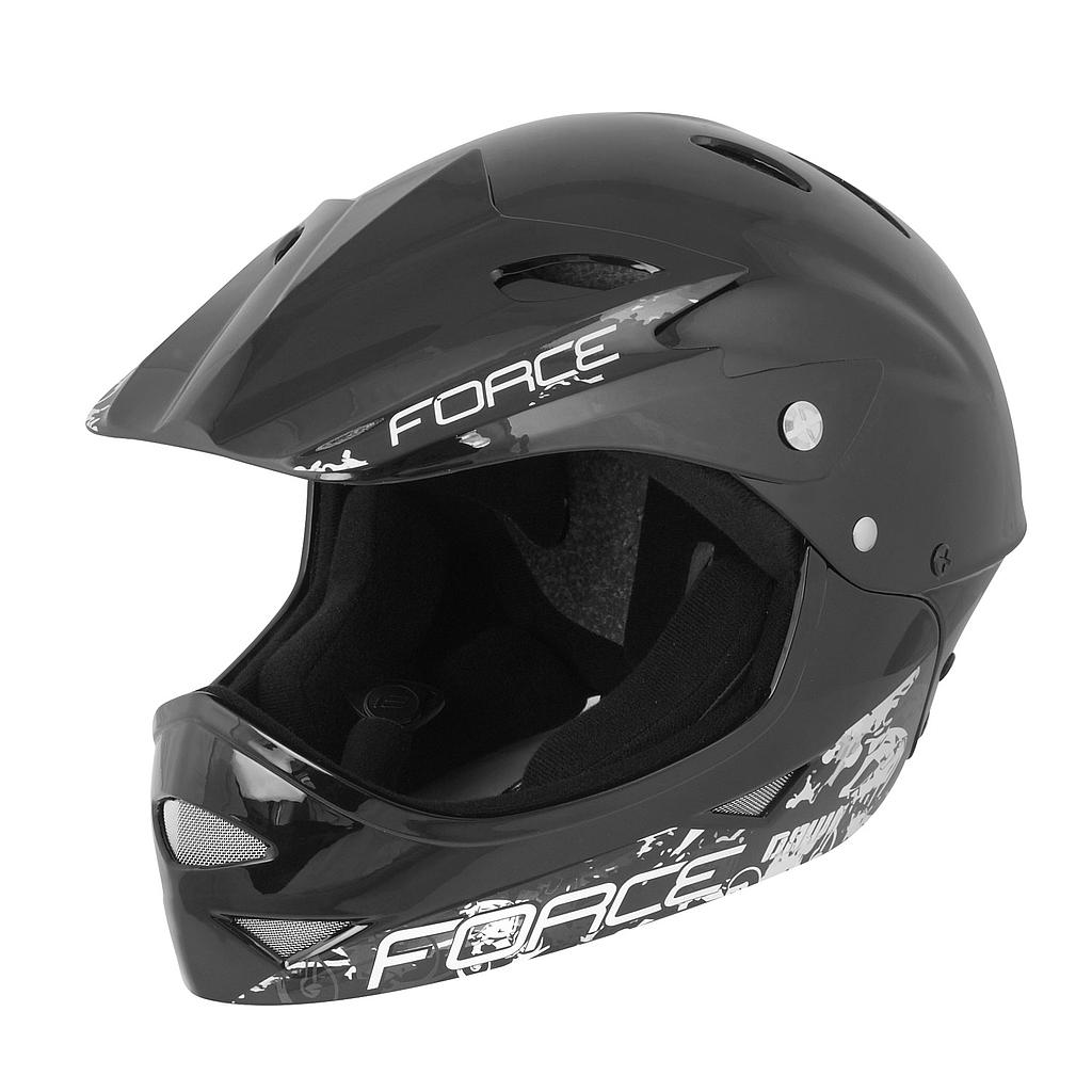 **FORCE DOWNHILL JUNIOR HELMET BLACK 54-58