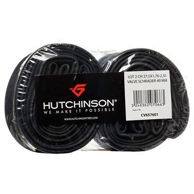 HUTCHINSON SCHRADER (AUTO/CAR) VALVE TUBE 650B 27.5 x 1.70/2.35 (TWIN PACK PRICE)