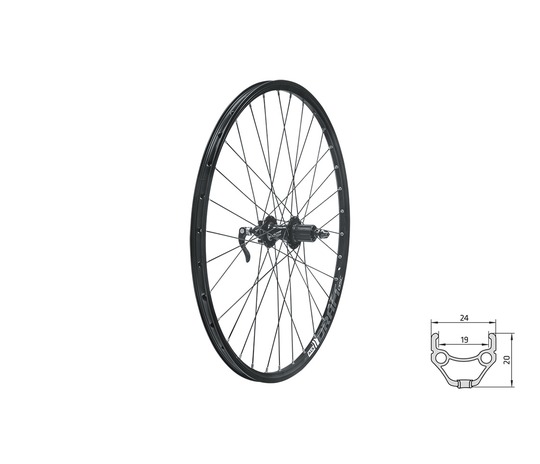 **KELLYS DRAFT DISC REAR WHEEL 8/9 CASSETTE BLACK 27.5&quot;