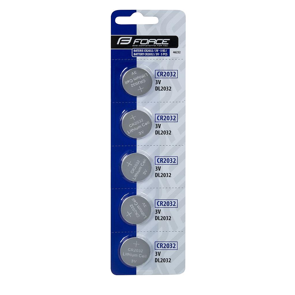 FORCE CR2032  COMPUTER BATTERY PACK OF 5