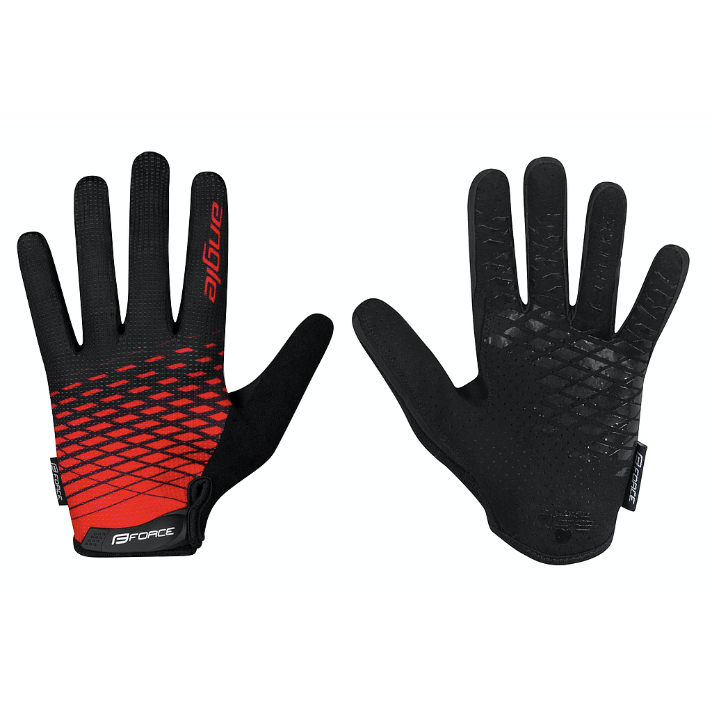 **FORCE ANGLE MTB SUMMER GLOVES LARGE BLACK/RED