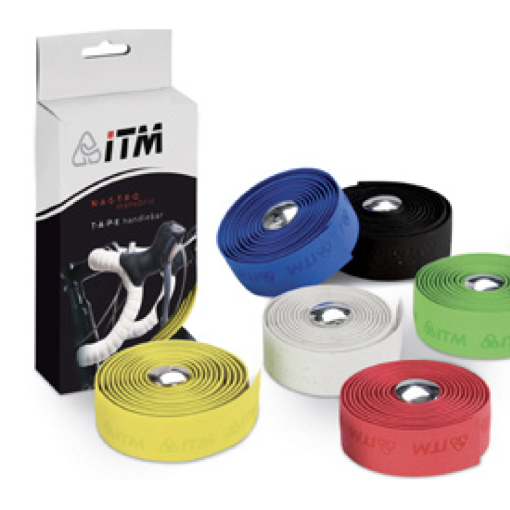 ITM CORK HANDLEBAR TAPE &amp; PLUGS WHITE