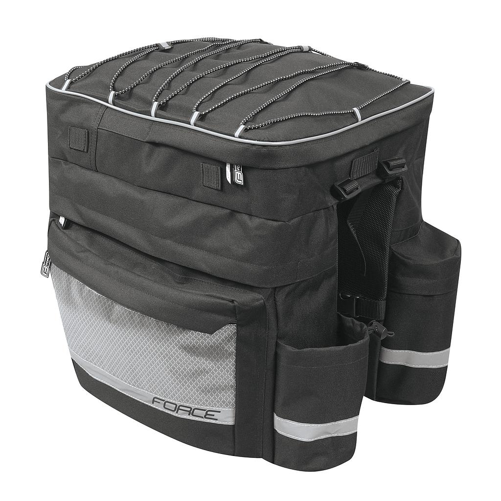 FORCE TRIPLE PANNIER BAG BLACK 32 L