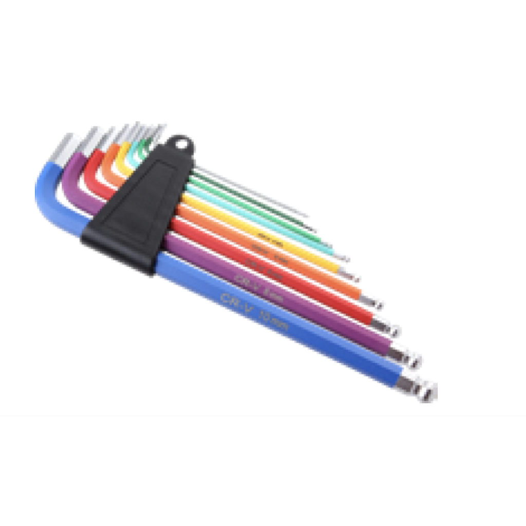 9 PCS RAINBOW HEX KEY SET