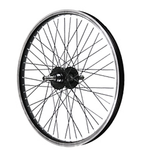 BMX FRONT WHEEL 48 SPOKE 14MM AXLE 20 X 1.75 BLACK