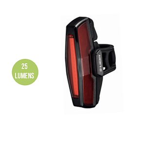 ** D-LIGHT REAR RECHARGEABLE USB LIGHT  5 FUNCTION 25 LUMENS