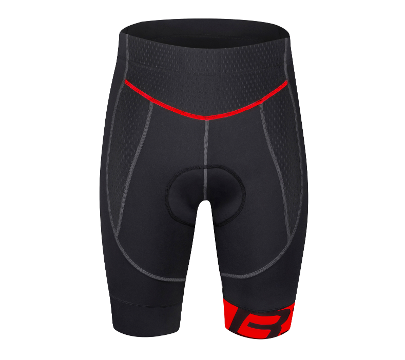 ** FORCE B30 WAIST SHORTS WITH PAD XL BLACK / RED