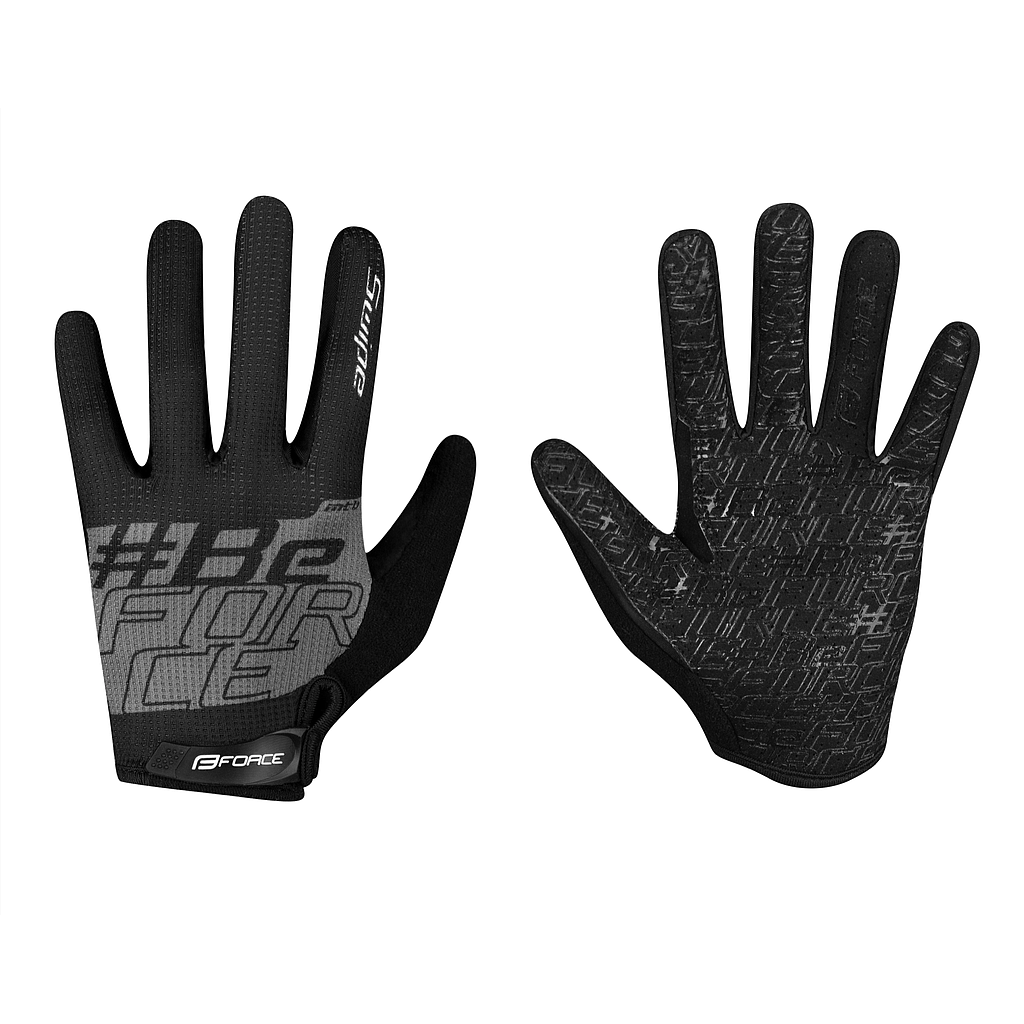 **FORCE SWIPE MTB GLOVES LARGE BLACK-GREY