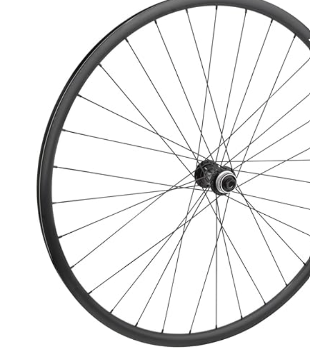 ALLOY DISC CENTRE LOCK FRONT WHEEL D/SKIN QR BLACK 700 x 35