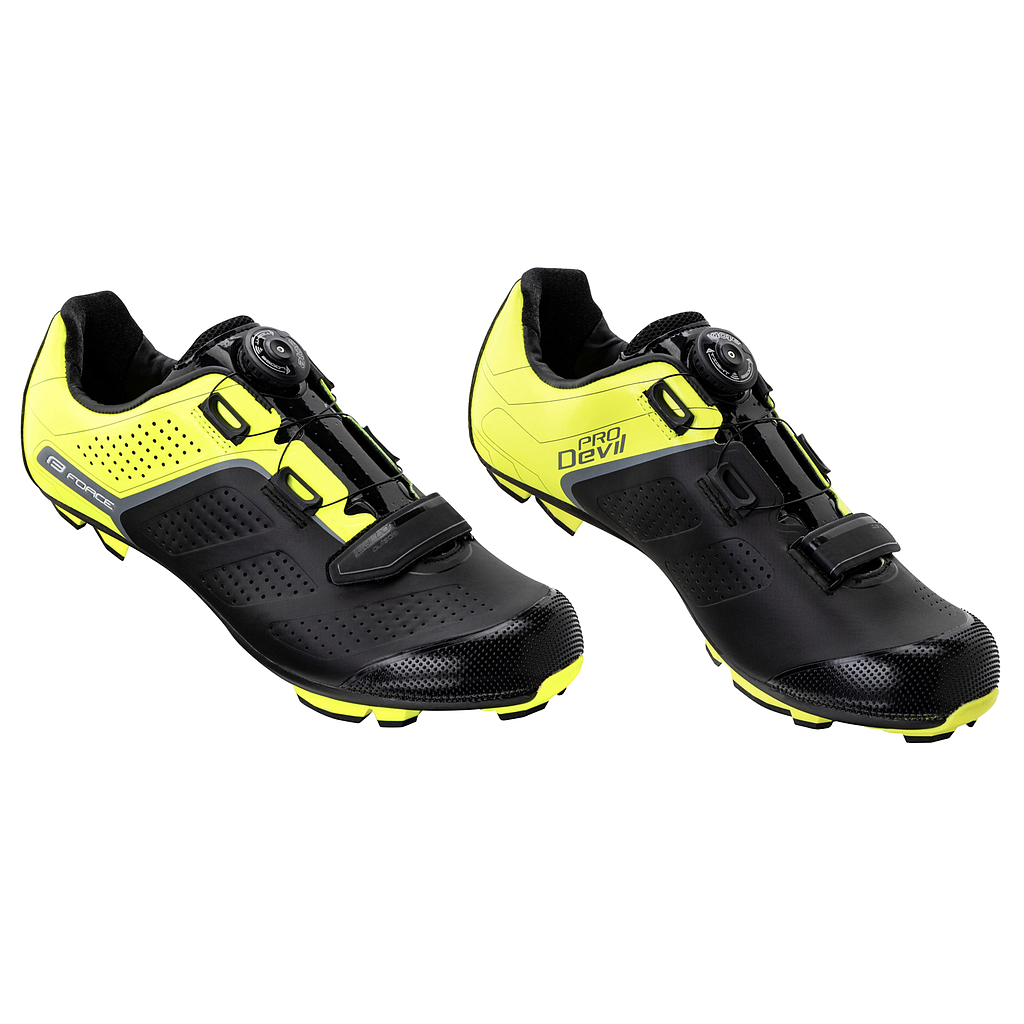 **FORCE MTB CARBON DEVIL PRO SHOES FLUO/BLACK S 44