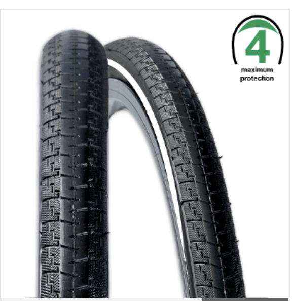 REXWAY LUCE TYRE 700 X 25C 5mm PUNCTURE PROTECTION REFLECTIVE LINE BLACK