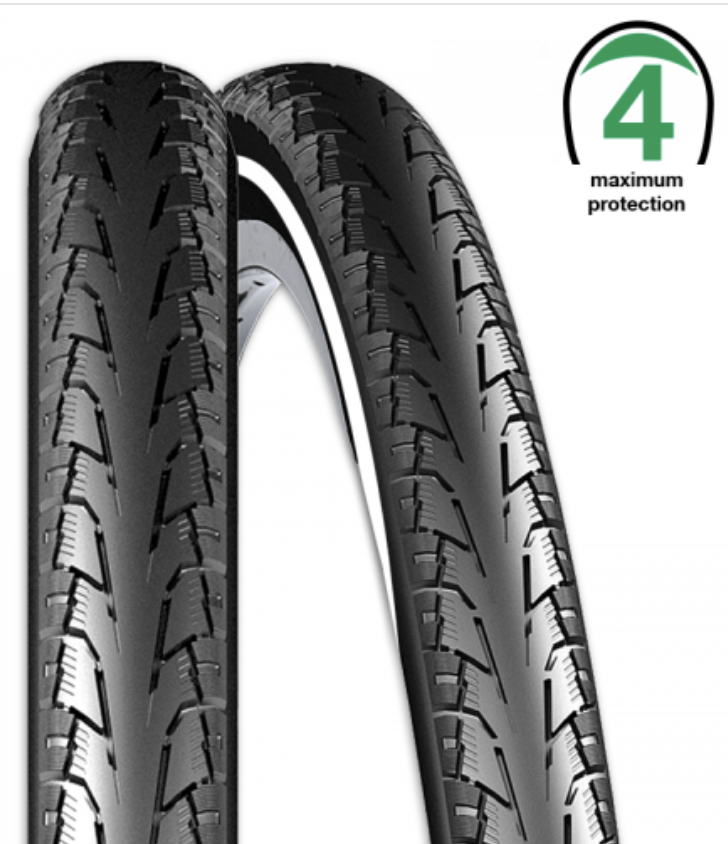 REXWAY NEW ECLAIR  TYRE 700 X 28C 5mm PUNCTURE PROTECTION REFLECTIVE LINE BLACK