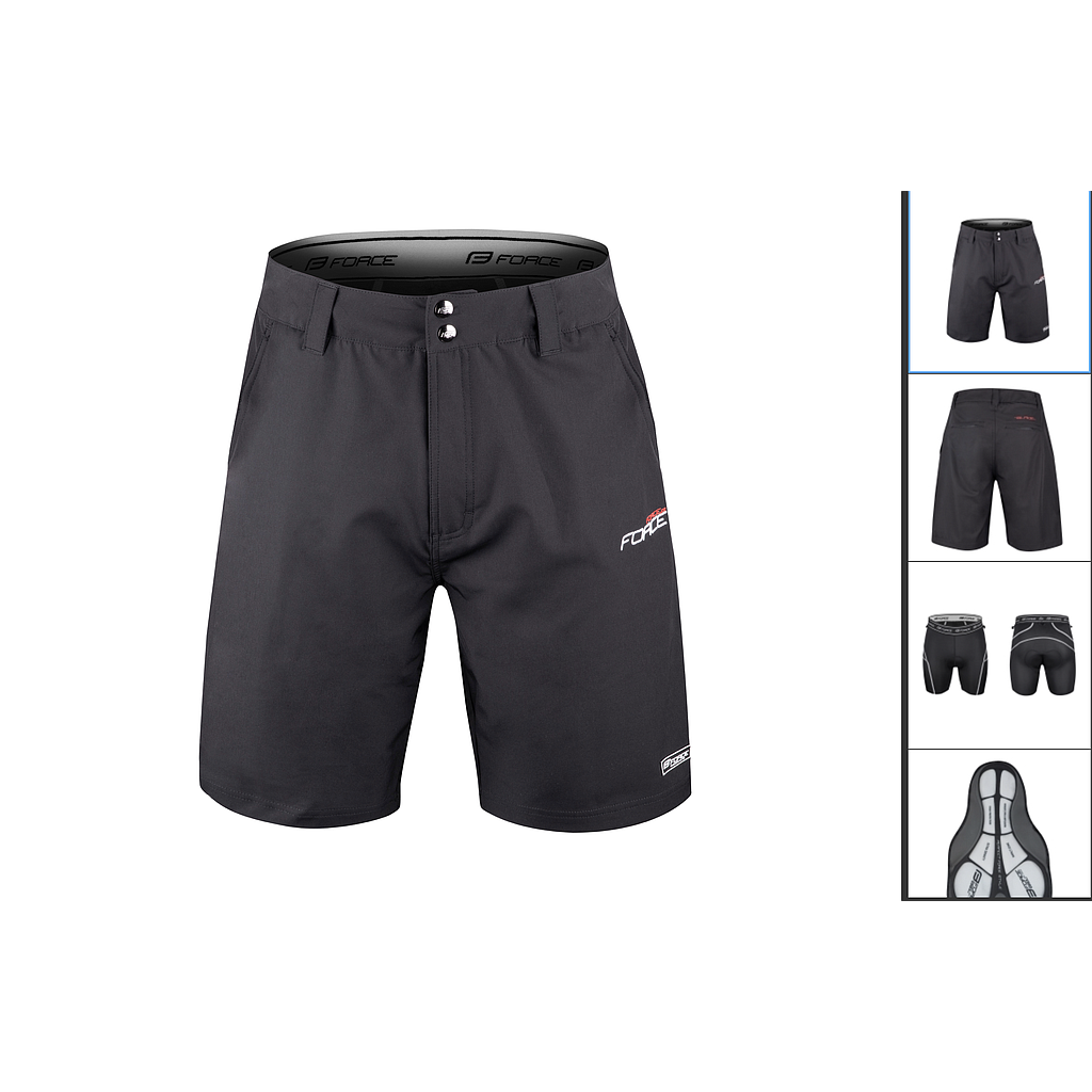 FORCE BLADE MTB SHORTS WITH SEPERATE PAD M BLACK