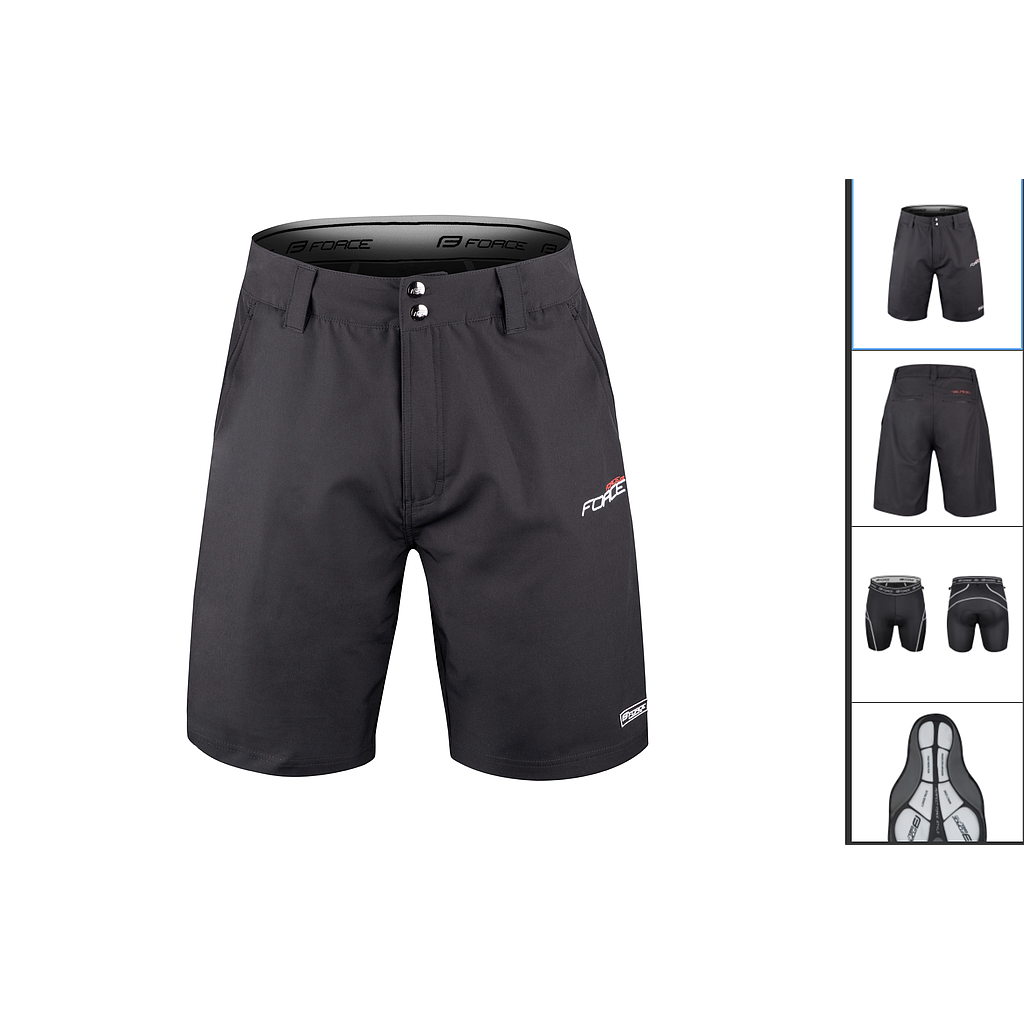 FORCE BLADE MTB SHORTS WITH SEPERATE PAD S BLACK