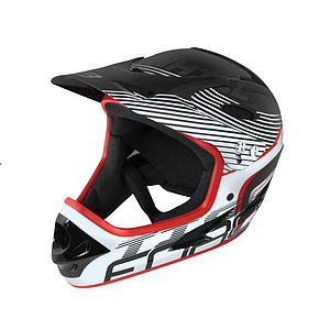 **FORCE TIGER DOWNHILL HELMET BLK/RED/WH S-M