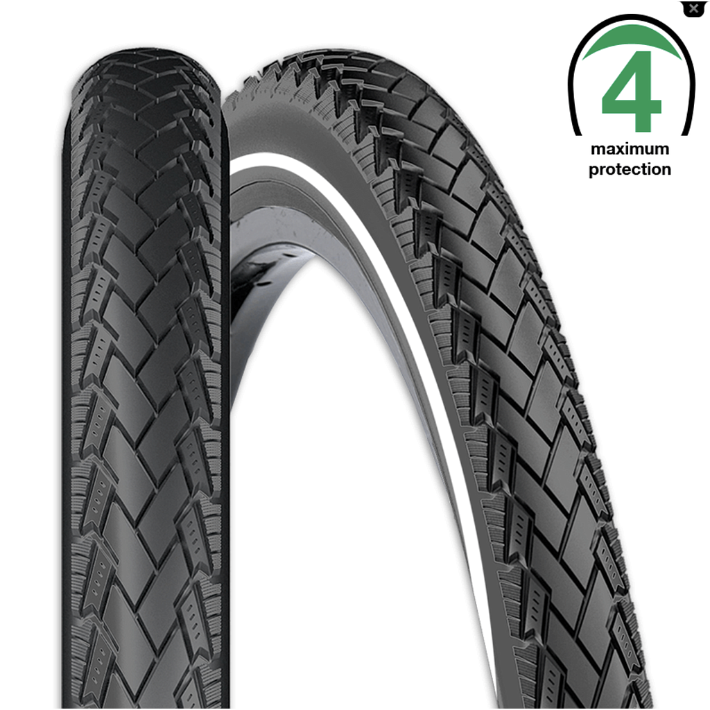 REXWAY CONEJO TYRE 700 X 35C 5 mm PUNCTURE PROTECTION REFLECTIVE LINE BLACK