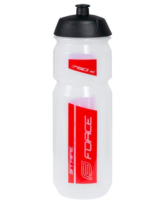 **FORCE STRIPE 0.75L DRINK BOTTLE TRANSPARENT RED