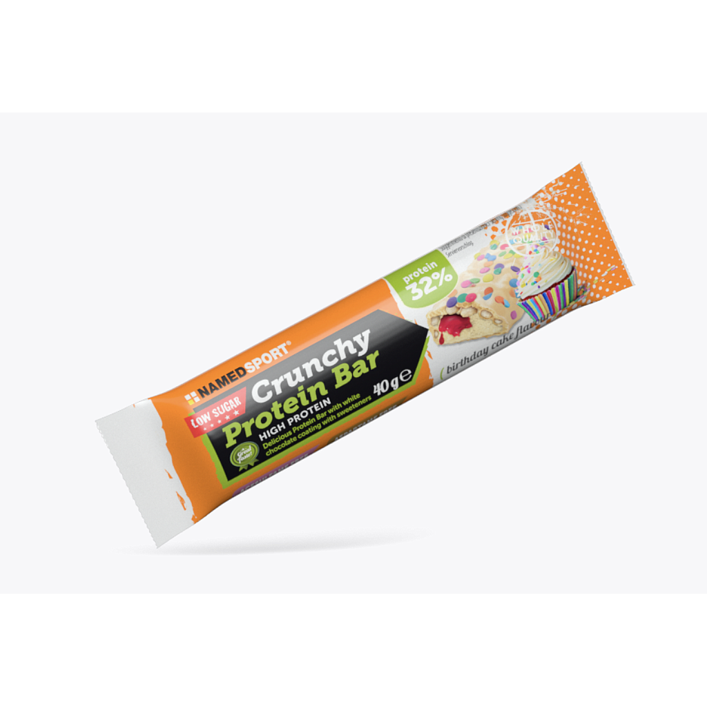 **NAMEDSPORT BIRTHDAY CAKE CRUNCHY PROTEIN BAR 40G (BOX OF 24)