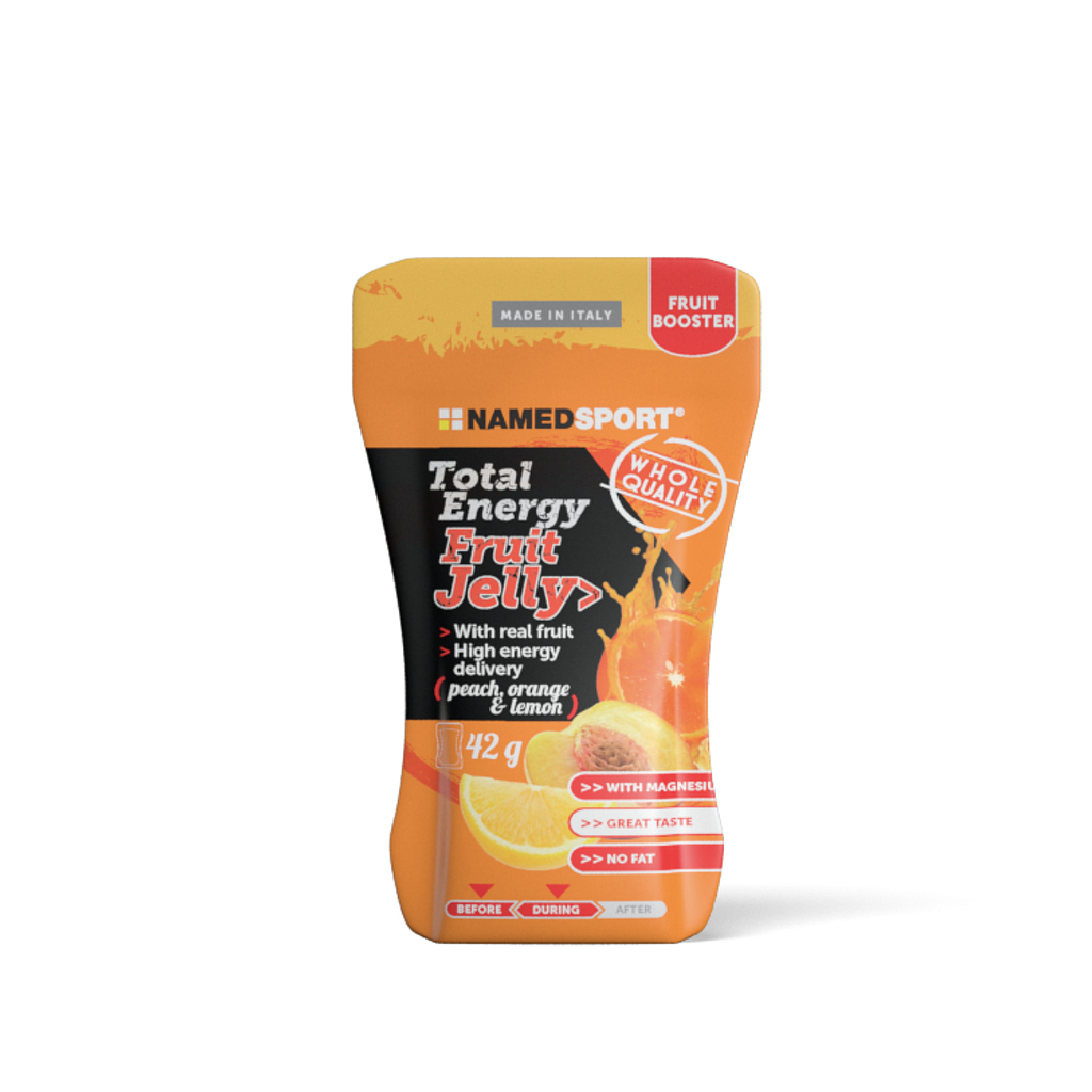 **NAMEDSPORT TOTAL ENERGY - PEACH FRUIT JELLY ORANGE 42G (BOX OF 28)