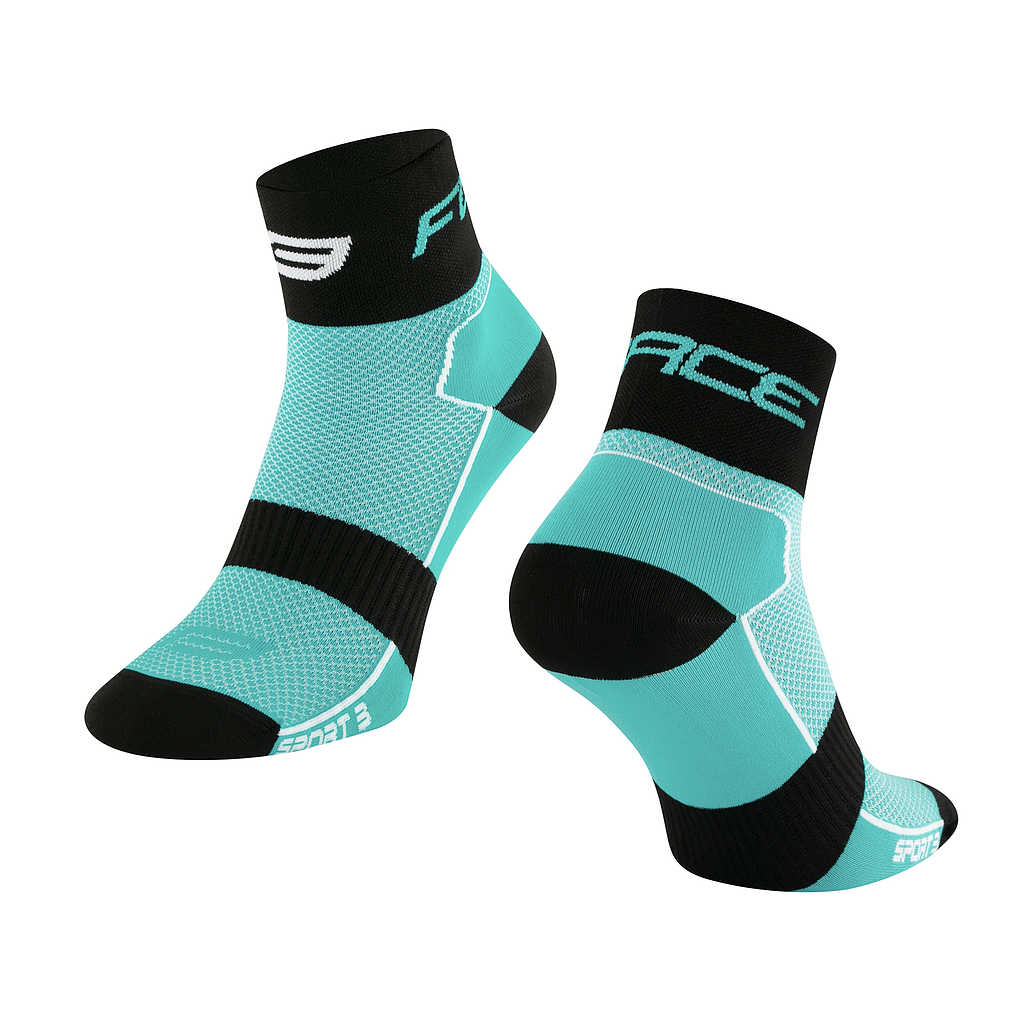 **FORCE SPORT SOCKS L-XL/42-46 TURQUOISE-BLACK