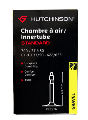 HUTCHINSON PRESTA VALVE 48mm GRAVEL TUBE 700 x 37-50