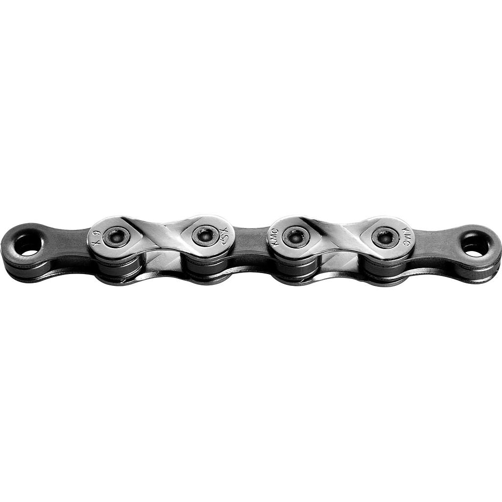 KMC X9 9SPEED CHAIN 114L SILVER GREY