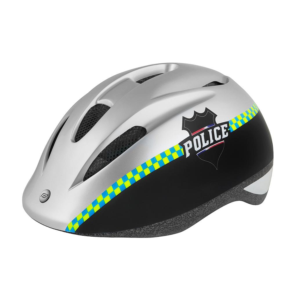 **FORCE FUN POLICE HELMET BLACK/SILVER MEDIUM