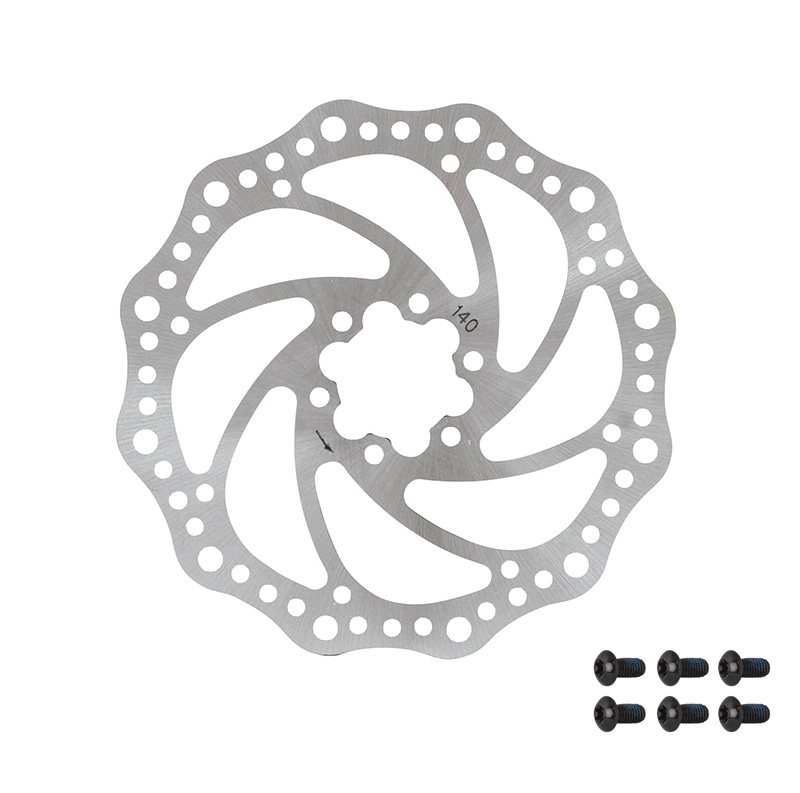 FORCE 140 MM DISC BRAKE ROTOR, 6 HOLES, SILVER