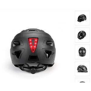 **GES CITY HELMET WITH LIGHT BLACK M (54-58)