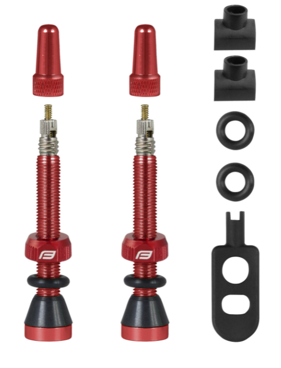 **FORCE TUBELESS VALVE SET  44 mm RED