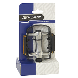 **FORCE  ALLOY PEDALS SEALED BEARINGS , BLACK -SILVER
