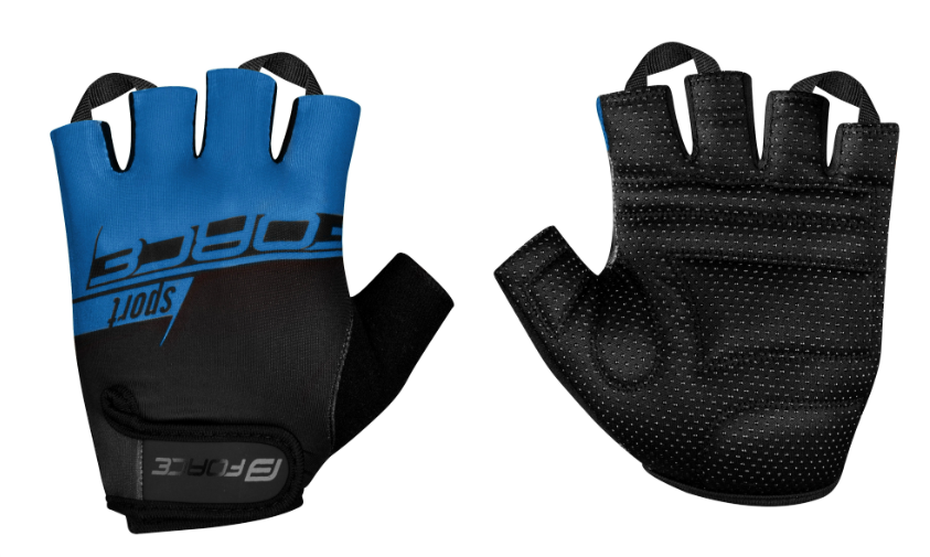 FORCE SPORT MITT,  BLACK-BLUE S