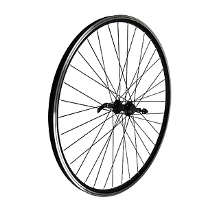 ALLOY REAR WHEEL QR BLACK 26 x 1.75