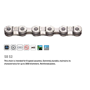 **S8 SPEED SILVER CHAIN 1/2 X 3/32  116L