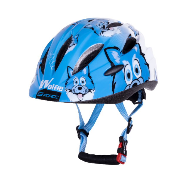 **FORCE WOLF CHILDS HELMET BLUE/WHITE XS-S (48-52)