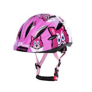 **FORCE WOLF CHILDS HELMET PINK/WHITE XS-S (48-52)