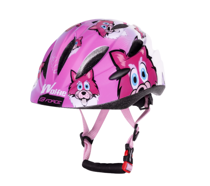 **FORCE WOLF CHILDS HELMET PINK/WHITE XS-S (48-52)