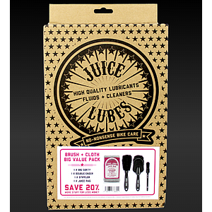 **JUICE LUBES 3 X BRUSH SET & CLOTH PACK