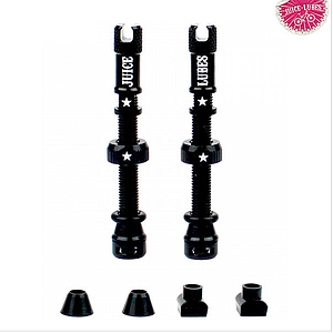 JUICE LUBES TUBELESS VALVE SET  65 mm BLACK