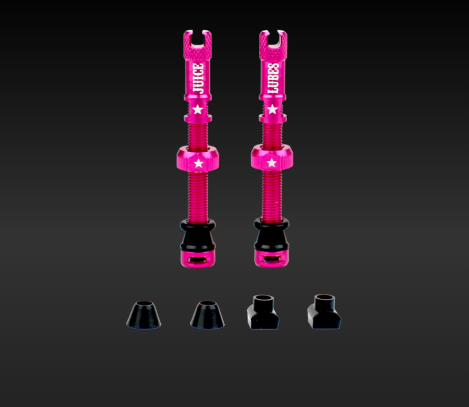 JUICE LUBES TUBELESS VALVE SET PINK 48mm