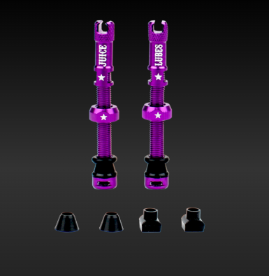 JUICE LUBES TUBELESS VALVE SET PURPLE 48mm