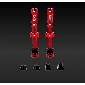 JUICE LUBES TUBELESS VALVE SET RED 48mm