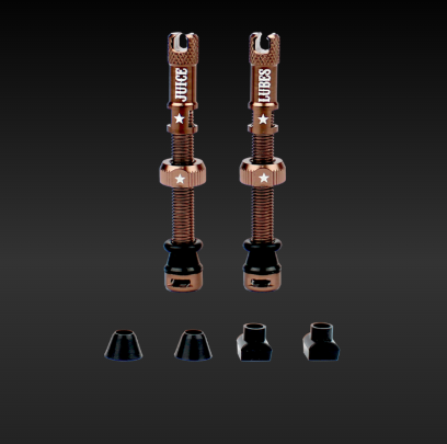 JUICE LUBES TUBELESS VALVE SET COPPER 65mm