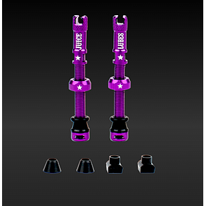 **JUICE LUBES TUBELESS VALVE SET PURPLE 65mm