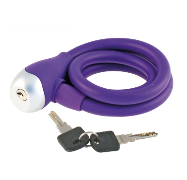 WAG SPIRAL SILICON CABLE LOCK 12 x 1200 mm PURPLE