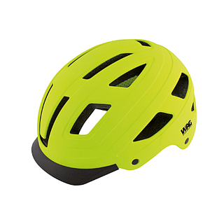 WAG CITY HELMET WITH LIGHT FLUO YELLOW L (59-61)